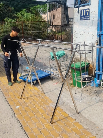 Sào chữ x cao cấp tăng đơ inox 201
