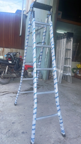 Thang nhôm trắng Phi Yến chữ A công nghệ đức độ dày 0,9 đến 1.2mm