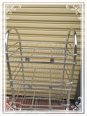 Kệ chén ống vòng cung inox 201