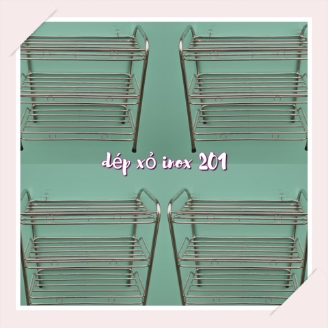 kệ dép xỏ inox 201