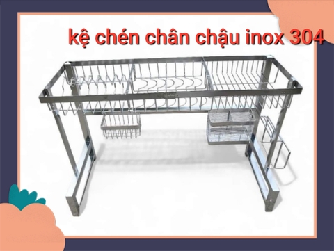 kệ chén chân chậu inox 304