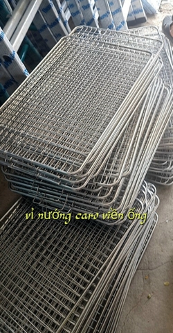 Vỉ nướng viền ống caro inox 201