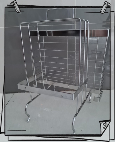 kệ máng dao la 2 thớt vuông