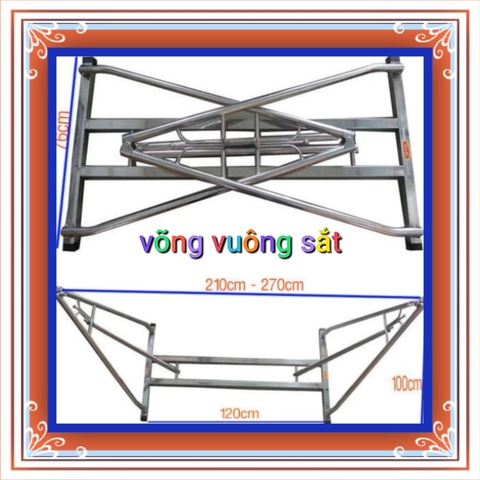 khung võng sắt vuông
