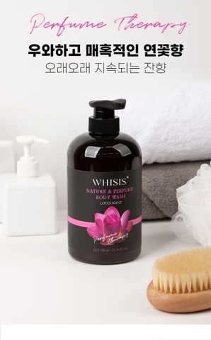 WHISIS NATURE & PERFUME BODY WASH LOTUS SCENT SỮA TẮM WHISIS THIÊN NHIÊN & HƯƠNG NƯỚC HOA