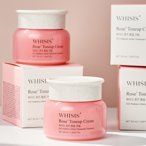 WHISIS Rose Toneup Cream Kem dưỡng nâng tông da WHISIS
