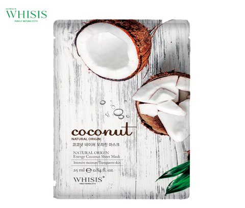 Whisis Nature Origin Energy Coconut Sheet Mask Mặt Nạ Tinh Chất Dừa Nature Origin Energy