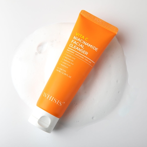WHISIS VITA C Niacinamide Facial Cleanser Sữa Rửa Mặt WHISIS chứa VITA C & Niacinamide
