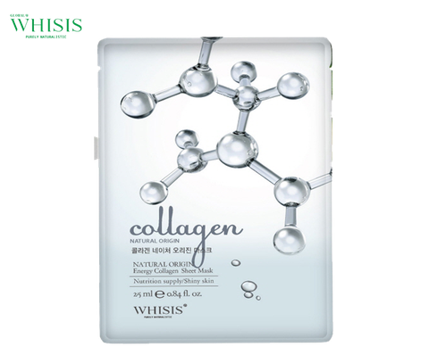 Whisis Nature Origin Energy Collagen Sheet Mask Mặt Nạ Collagen Nature Origin Energy