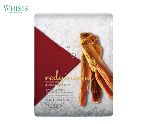 Whisis Nature Origin Energy Red ginseng Sheet Mask Mặt Nạ Hồng Sâm Nature Origin Energy