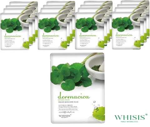 Whisis Nature Origin Energy Derma cica Sheet Mask Mặt Nạ Rau Má Nature Origin Energy