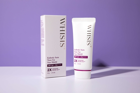 Whisis Esthetic Aura Tone-Up Sun Shield Kem chống nắng dưỡng sáng Whisis Aura Tone-Up ( Exosome Biome 365™)