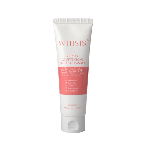 WHISIS Vita B3 Glutathione Facial Cleanser Sữa Rửa Mặt WHISIS chứa Vitamin B3 & Glutathione