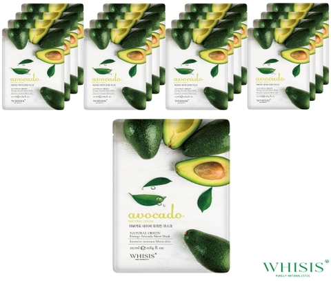 Whisis Nature Origin Energy Avocado Sheet Mask Mặt Nạ Bơ Sữa Nature Origin Energy