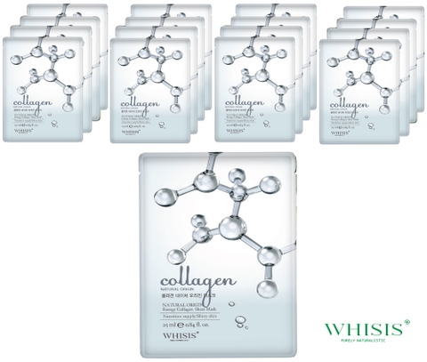 Whisis Nature Origin Energy Collagen Sheet Mask Mặt Nạ Collagen Nature Origin Energy