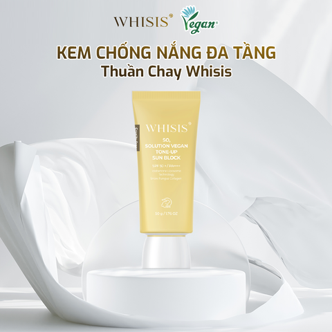 WHISIS So, solution vegan tone-up sun block Kem Chống Nắng Đa Tầng Thuần Chay Whisis