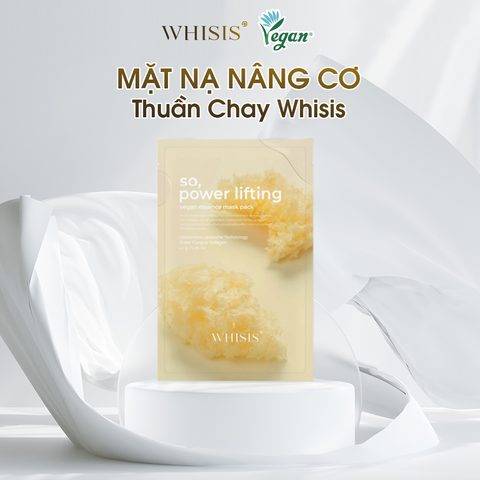 WHISIS So, power lifting Vegan essence mask pack Mặt Nạ Nâng Cơ Thuần Chay  Whisis