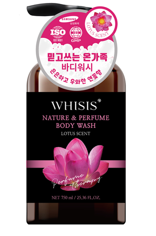 WHISIS NATURE & PERFUME BODY WASH LOTUS SCENT SỮA TẮM WHISIS THIÊN NHIÊN & HƯƠNG NƯỚC HOA