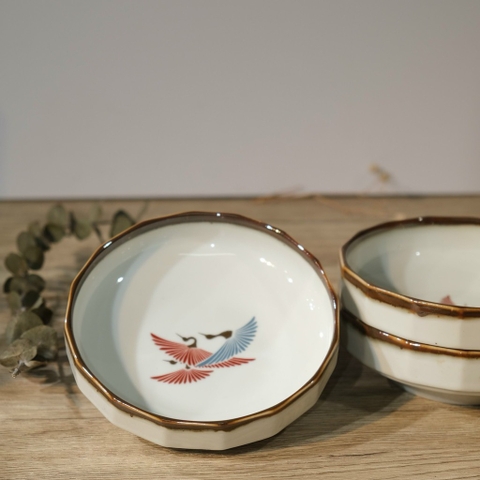 Đĩa sâu lòng vẽ hạc