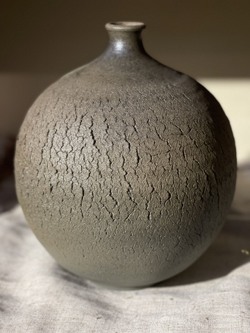 Bình mộc Shigaraki da sần nứt nghệ thuật