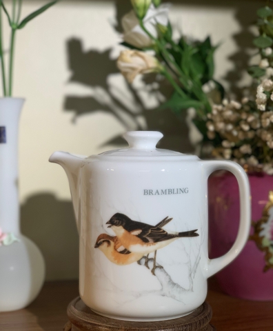 Bình trà họa tiết chim uyên ương1