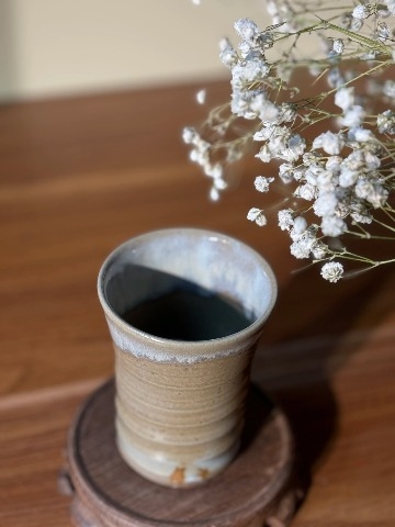 cốc mộc nâu men chảy