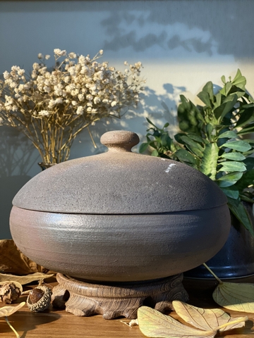 Nồi đất nung lòng tím tráng men