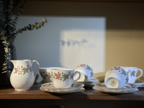 Set Trio Trà chiều sứ xương cao cấp của Anh Quốc Wedgwood- BST Ivy House - Hàng Sưu Tầm