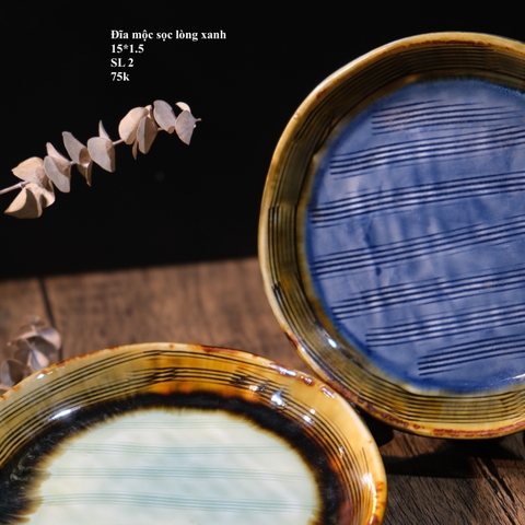 Đĩa mộc sọc lòng xanh