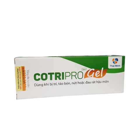 Cotripro gel - dùng khi bị trĩ, táo bón, nứt, đau rát hậu môn