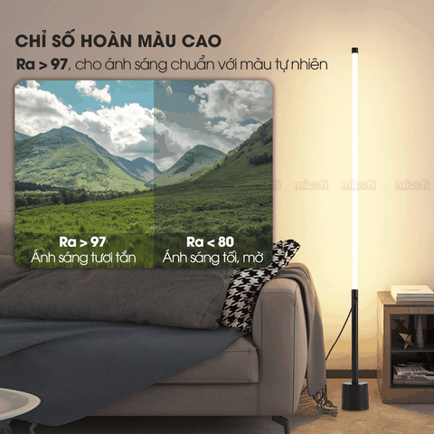 Đèn LED Micofi Trang Trí, LED Để Sàn Cây Đứng Decor Nhiều Màu, Đèn Cây Cột Cao Phòng Khách Hiện Đại Phòng Ngủ Đọc Sách