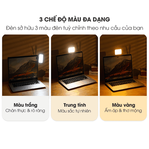 Đèn Led Micofi Livestream, Đèn Màn Hình Quay Video Selfie Mini Chụp Ảnh Kẹp Máy Tính Điện Thoại Hỗ Trợ Đổi Màu Chụp Hình