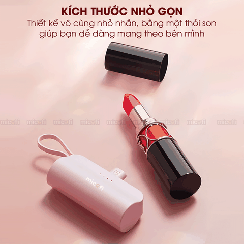Sạc Dự Phòng Micofi, Pin Dự Phòng Mini Sạc Điện Thoại Samsung Iphone 5000mAh Nhanh Nhỏ Gọn Lightning Type C