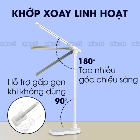 Đèn Học Để Bàn Micofi Cảm Ứng Thông Minh Chống Cận Decor