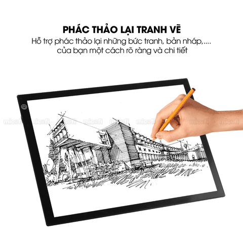 Bảng Vẽ Hắt Sáng Micofi A4, Bảng Đèn Vẽ Tranh Kĩ Thuật Phát Sáng LED A5, Đèn Chiếu Tập Vẽ Scan Tranh Điều Chỉnh Độ Sáng