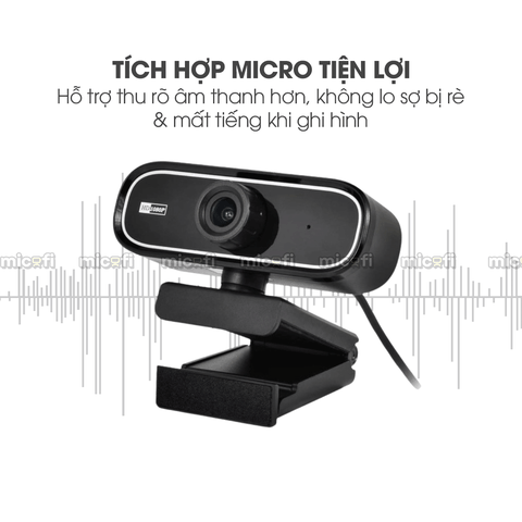 Webcam Micofi Camera Nét PC, Webcam Có Micro 2K Laptop 30FPS Máy Tính Bàn 1080P PC USB Hỗ Trợ Học Online Từ Xa Tiện Lợi