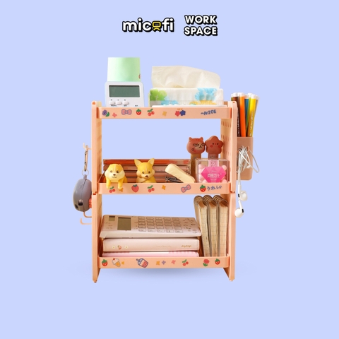 Kệ Mini Để Bàn Micofi Đục Lỗ Treo Đồ Đa Năng