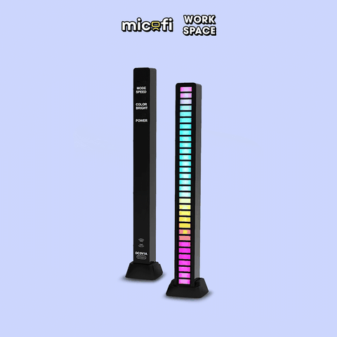 Đèn LED Micofi RGB Nháy Theo Nhạc Nhiều Màu, Đèn Đổi Màu Cầu Vòng Cảm Biến Âm Thanh Qua APP, Thanh LED Gắn PC Ô Tô
