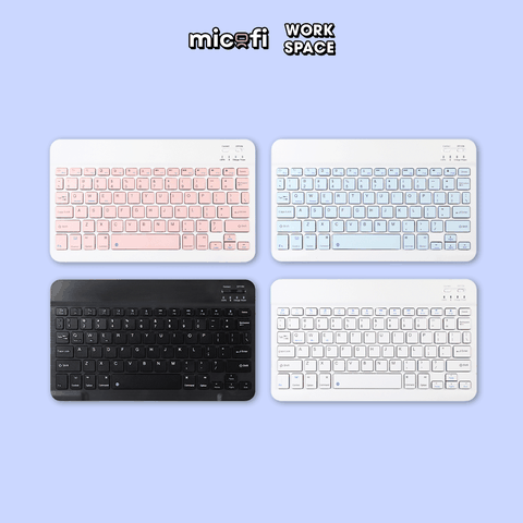 Bàn Phím Bluetooth Micofi Không Dây Mini, Bộ Bàn Phím Laptop Chuột Không Dây Điện Thoại Tablet Nhỏ Gọn Không Ồn Có Đèn