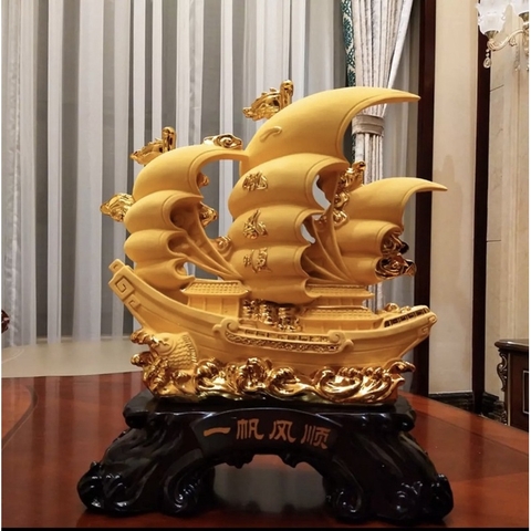 Tượng Thuyền Thuận Buồm Xuôi Gió Phong Thủy Size 30 , Quà Tặng Tân Gia , Khai Trương , Tặng Sếp , Tượng Phong Thủy