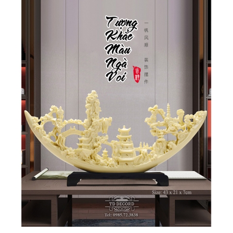 Tượng Điêu Khắc Màu Ngà Phong Thủy, Quà Tặng Tân Gia Khai Trương, Trang Trí Nhà Cửa