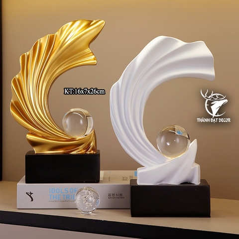 Tượng Decor Sóng Pha Lê – Quà Tặng Tân Gia, Khai Trương, Trang Trí Phong Thủy Sang Trọng
