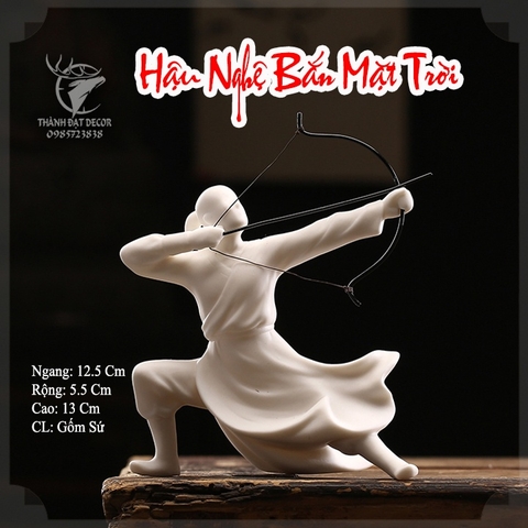 Tượng Gốm Sứ Hậu Nghệ Bắn Mặt Trời , Trang Trí Tiểu Cảnh Terrarium , Cây Bonsai  , Hòn Non Bộ , Hồ Thủy Sinh , Lũa