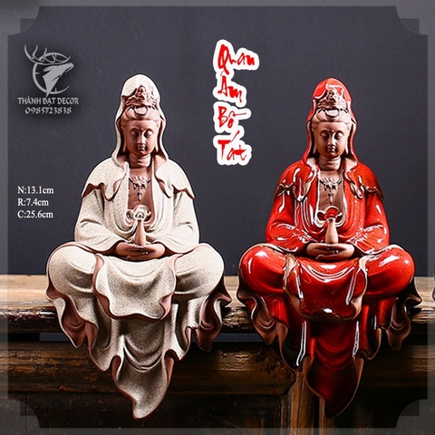 Tượng Phật Bà Quan Thế Âm Bồ Tát , Tượng Phong Thủy Thờ Cúng, Quà Tặng Tân Gia, Tượng Gốm Tử Sa