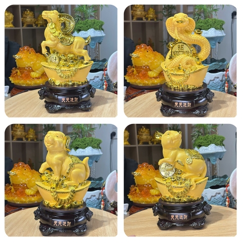 Tượng Phong Thuỷ Linh Vật 12 Con Giáp 18x15x29cm, Quà Tặng Decor Tân Gia Khai Trương Sinh Nhật