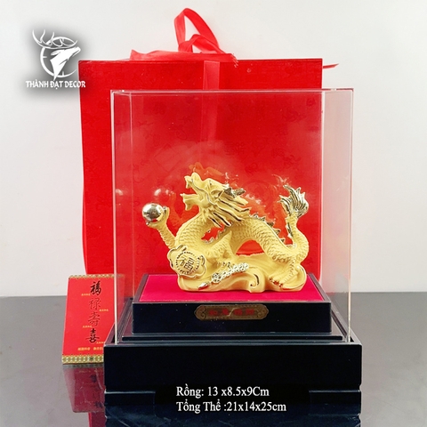 Hộp Quà Tượng Rồng Như Ý Chiêu Tài – Decor Phong Thủy, Quà Tặng Tân Gia Khai Trương, Sinh Nhật