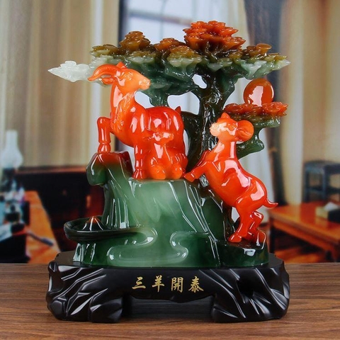 Tượng Dê Phong Thủy 23x13x24 Cho Người Tuổi Mùi, Quà Tặng Sinh Nhật, Tân Gia, Khai Trương Decor Sinh nhật Decor Phòng Trang Trí Nhà Đồng