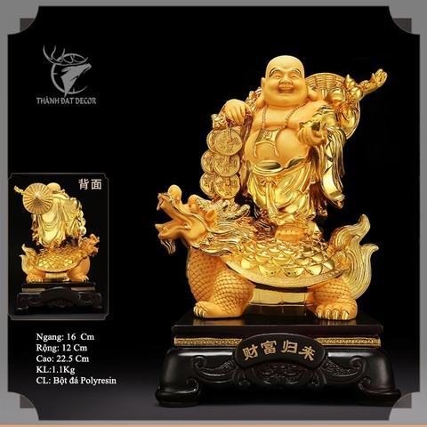 Tượng Phật Di Lặc Bồ Tát Long Quy Cầu Tài Lộc, Quà Tặng Tân Gia Khai Trương,Bàn Thờ Thần Tài Thổ Địa