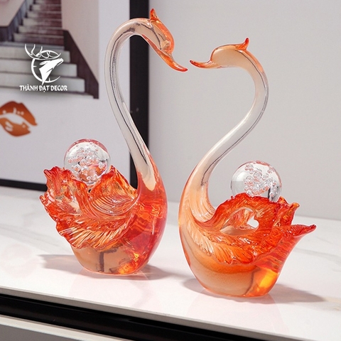 Cặp Đôi Thiên Nga Tình Yêu Hạnh Phúc May Mắn, Quà Cưới Khai Trương Sinh Nhật, Trang Trí Nhà Cửa