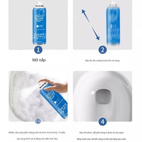 Chai xịt bọt tuyết vệ sinh WC